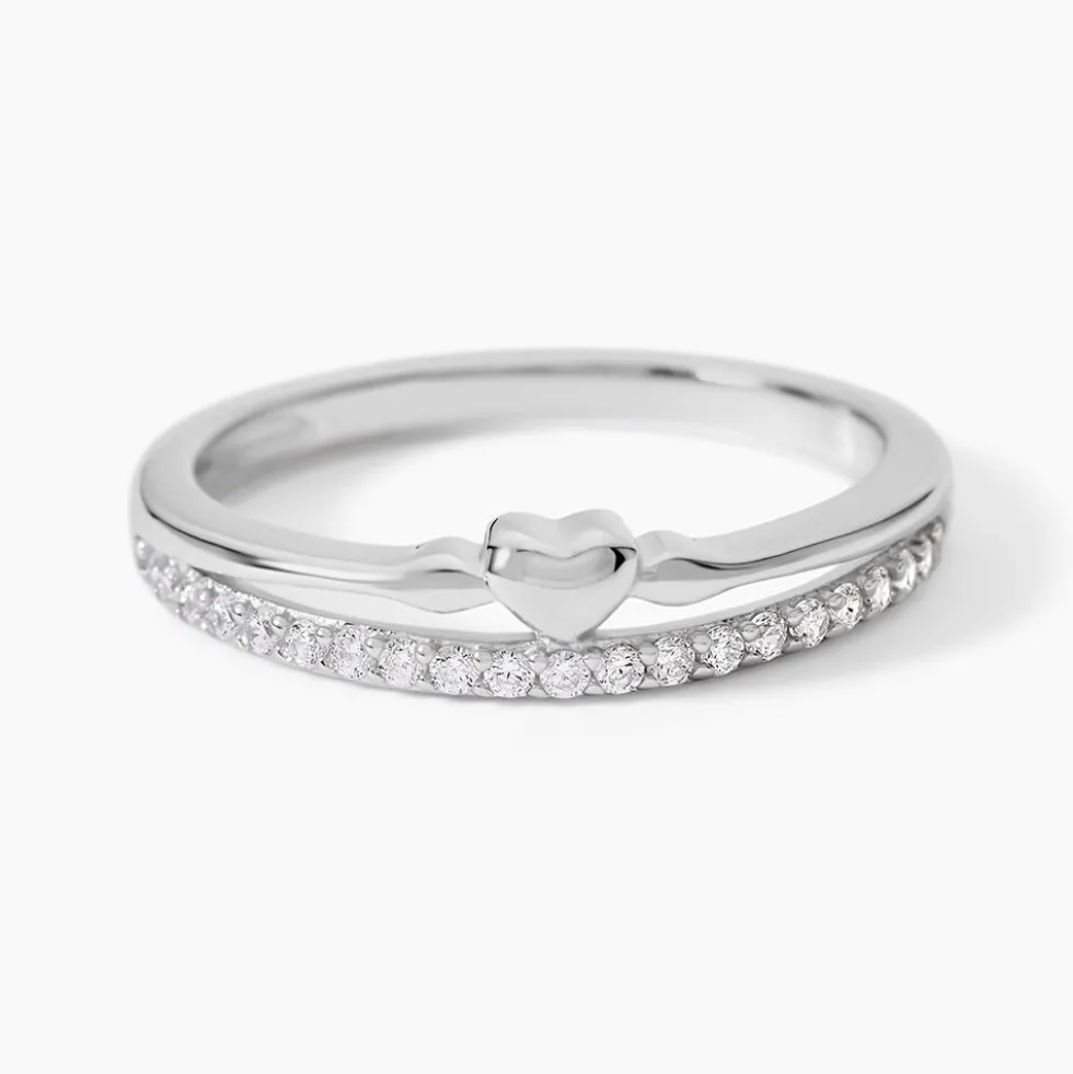 Bague Melanie Argent Blanc Oxyde De Zirconium