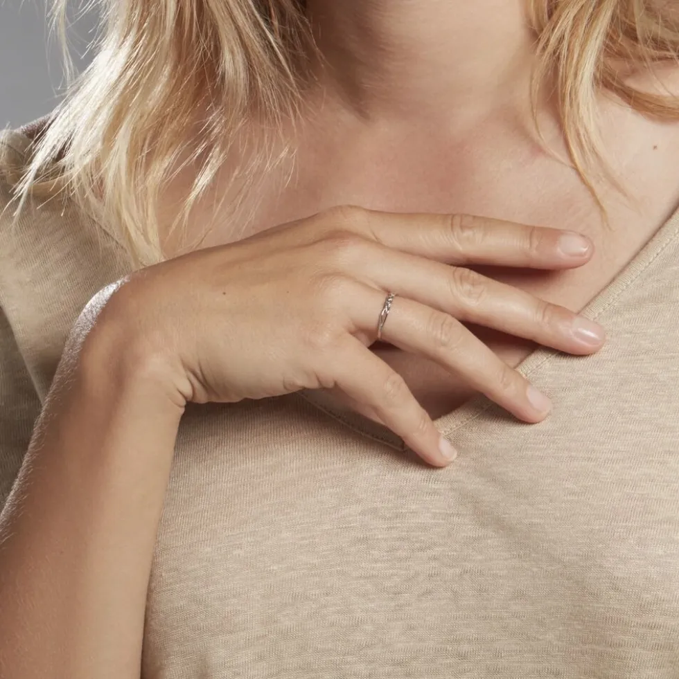 Bague Messina Argent Blanc