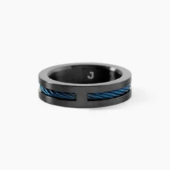 Bague Métal Acier Noir