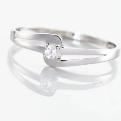 Bague Nesryne Or Blanc Oxyde De Zirconium