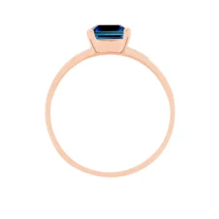 Bague Noee Or Rose Topaze Et Oxyde De Zirconium