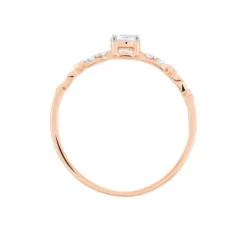 Bague Norhen Or Rose Oxyde De Zirconium