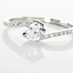 Bague Olly Or Blanc Oxyde De Zirconium