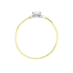 Bague Or Bicolore Goulvena Oxyde De Zirconium