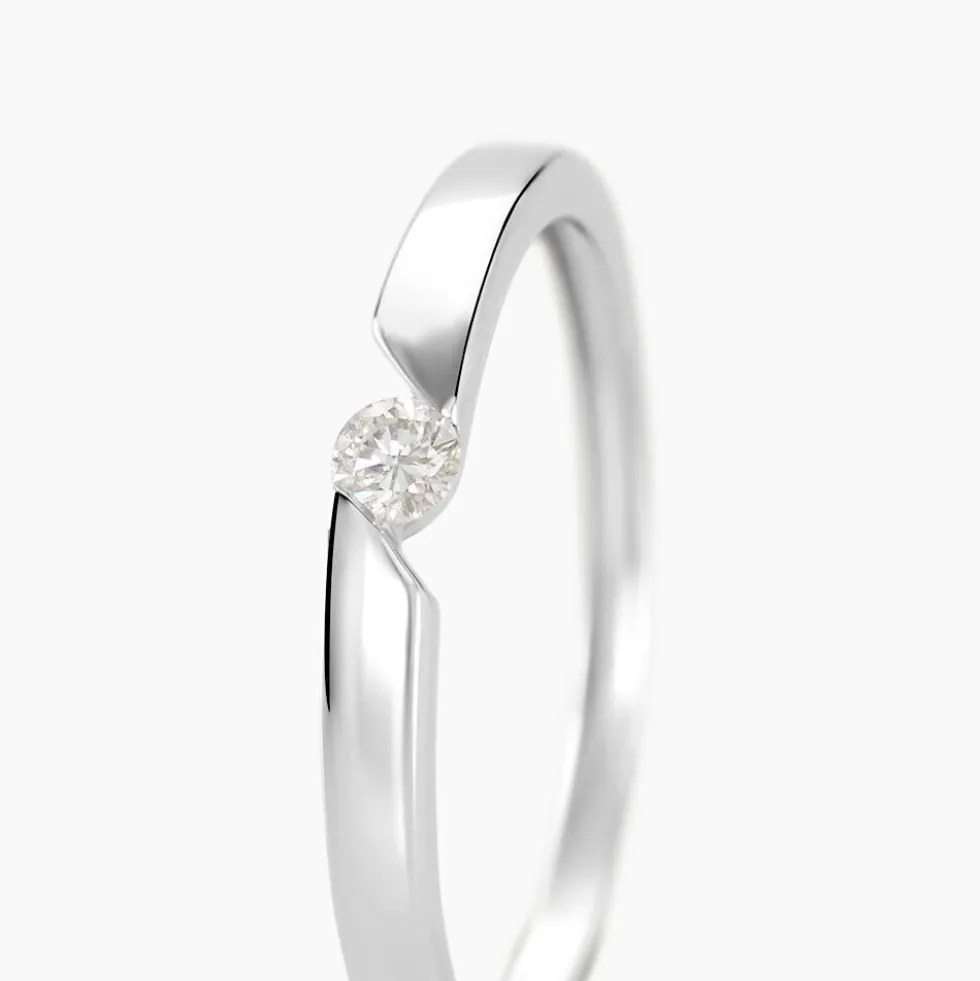 Bague Or Blanc Anilie Diamant