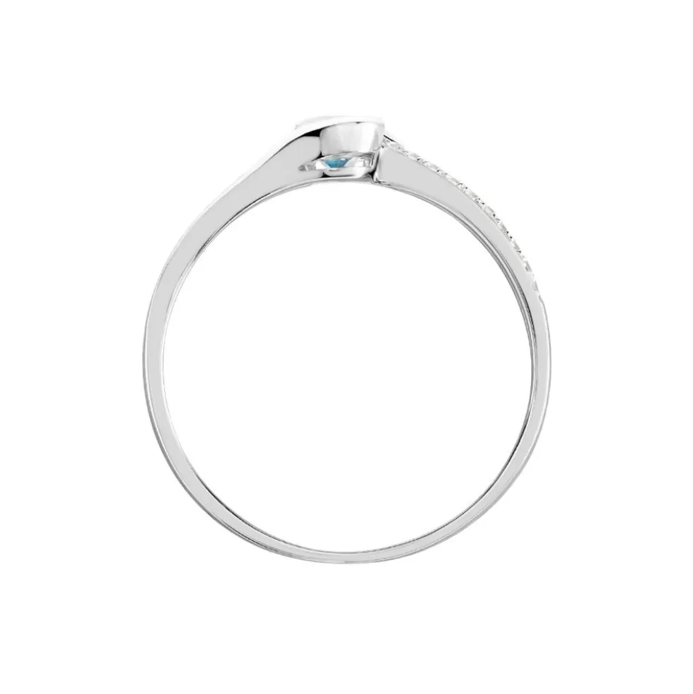 Bague Or Blanc Anja Topaze
