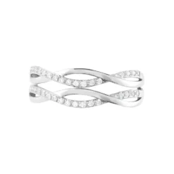 Bague Or Blanc Magdalone Oxyde De Zirconium