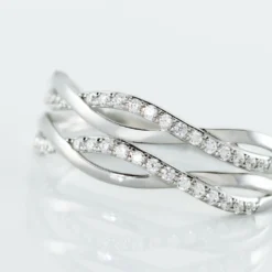 Bague Or Blanc Magdalone Oxyde De Zirconium