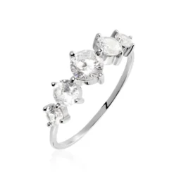 Bague Or Blanc Riyad Oxydes De Zirconium