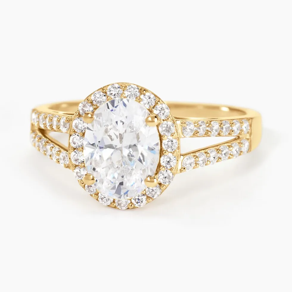 Bague Or Jaune Arjun Oxydes De Zirconium