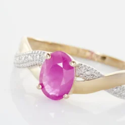 Bague Or Jaune Candice Rubis