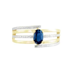 Bague Or Jaune Carissa Saphir Diamants