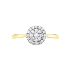 Bague Or Jaune Cristen Oxyde De Zirconium