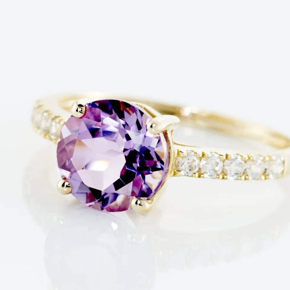 Bague Or Jaune Terese Améthyste