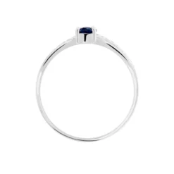 Bague Pasqualina Or Blanc Saphir Et Diamant