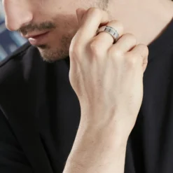 Bague Phebus Him Acier Blanc