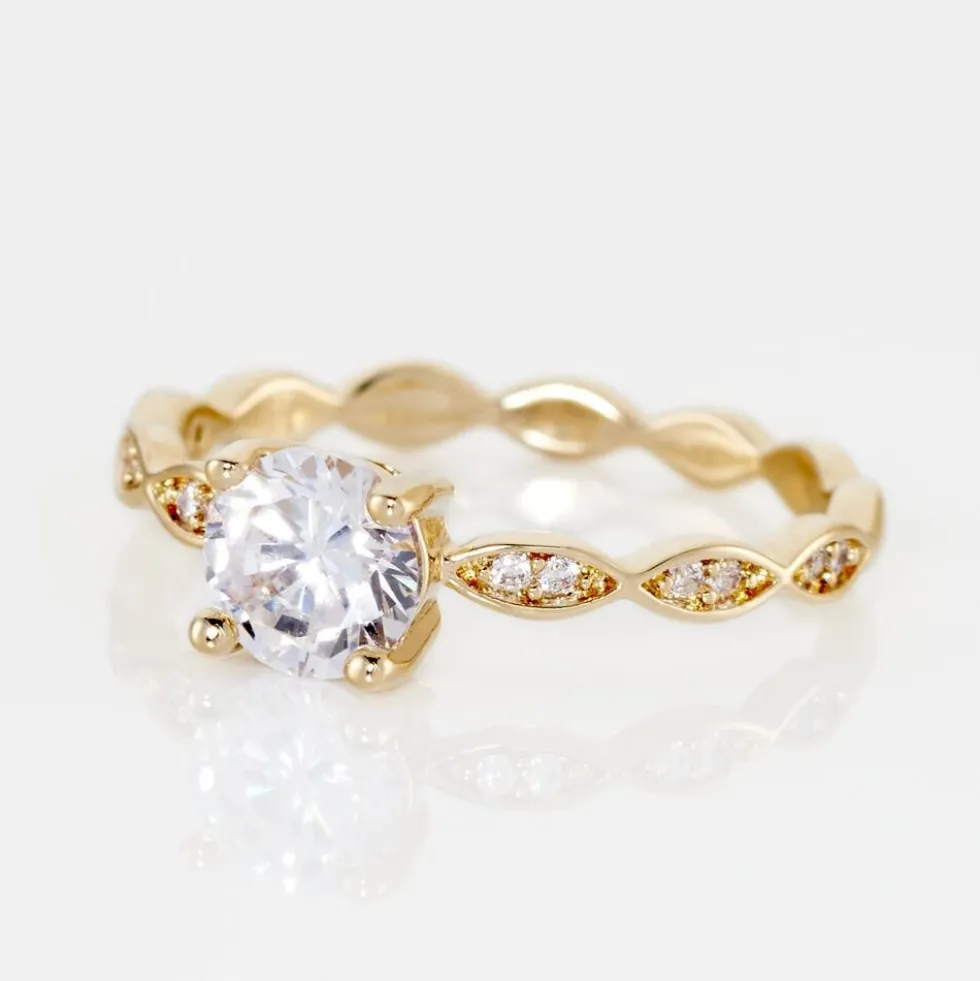 Bague Plaqué Or Kurt Oxydes De Zirconium