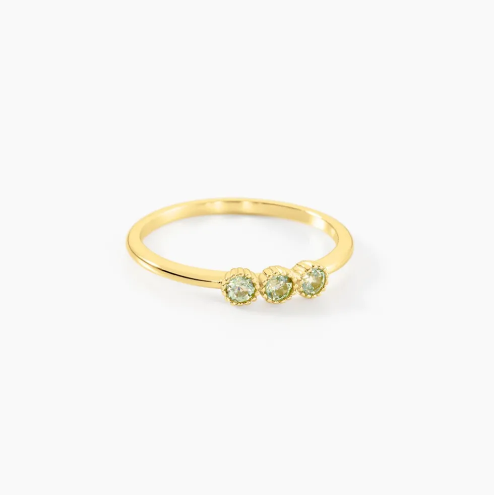 Bague Poem Argent Jaune Péridot
