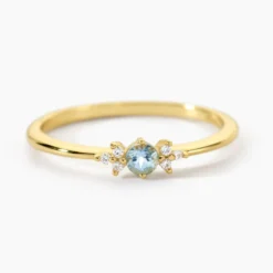 Bague Poem Argent Jaune Topaze Oxyde De Zirconium