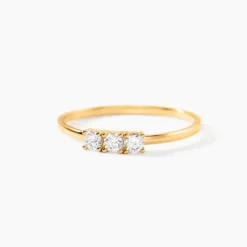 Bague Pryderi Or Jaune Oxyde De Zirconium
