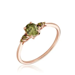 Bague Rainbow Argent Rose Oxyde De Zirconium