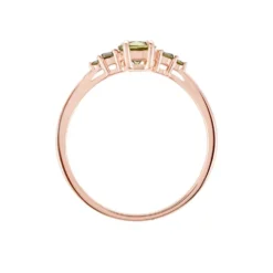 Bague Rainbow Argent Rose Oxyde De Zirconium