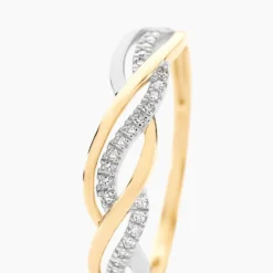 Bague Romane Or Jaune Diamant