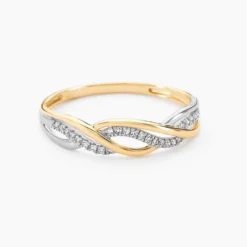 Bague Romane Or Jaune Diamant