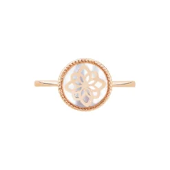 Bague Rosae Argent Rose Nacre