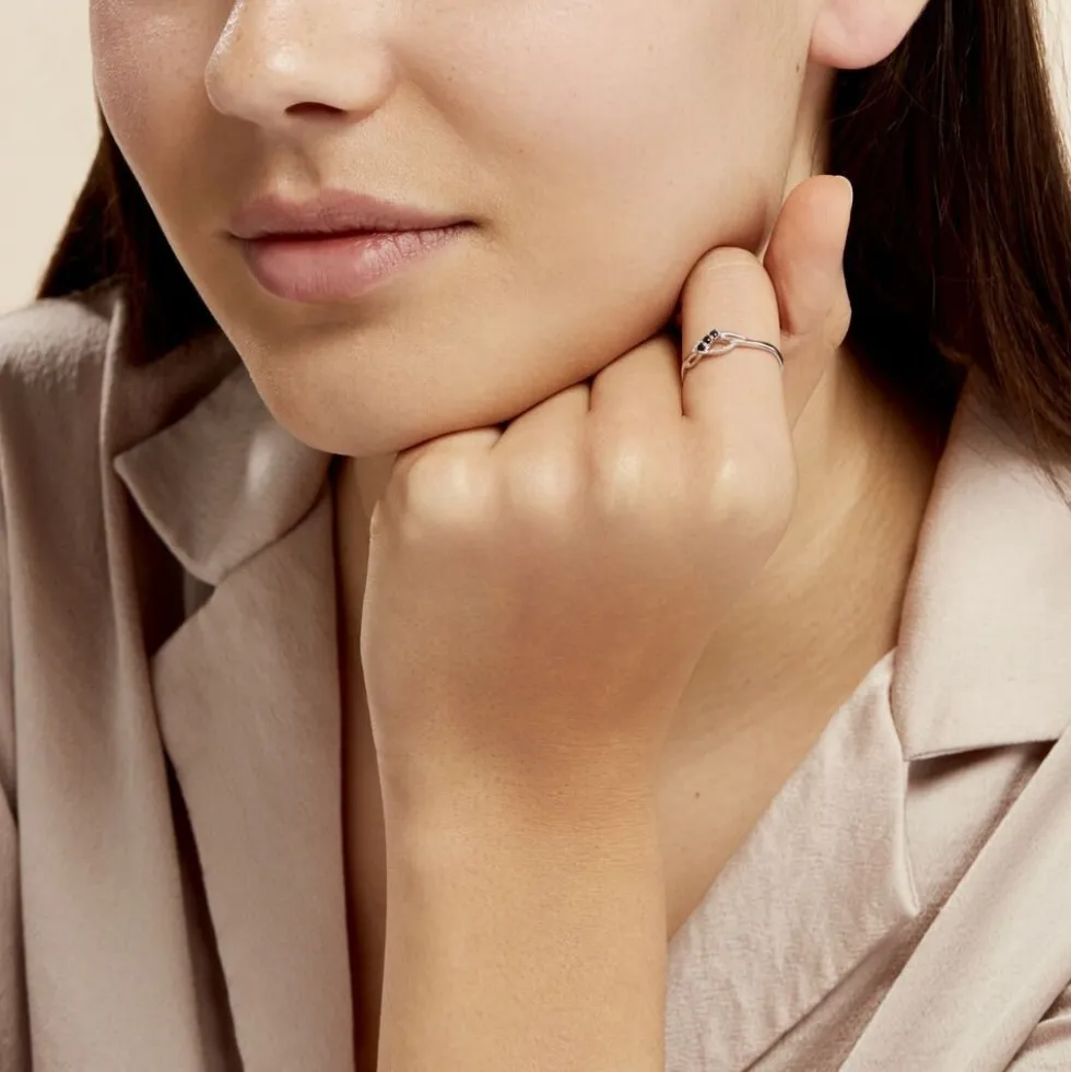 Bague Rosalyne Or Blanc Saphir Et Diamant