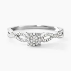 Bague Roseline Or Blanc Diamant