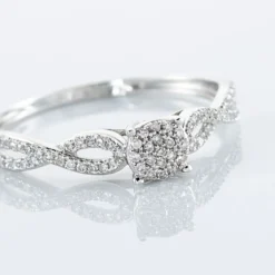 Bague Roseline Or Blanc Diamant