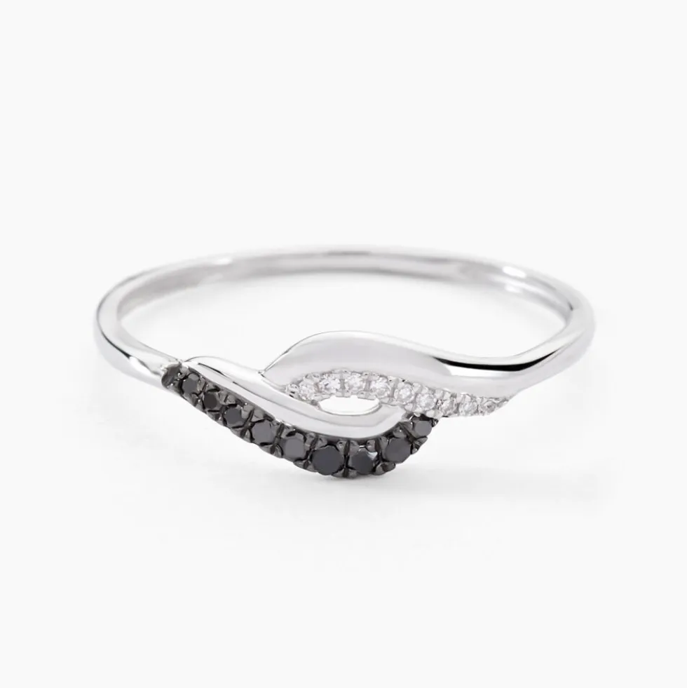 Bague Sculptural Or Blanc Diamant