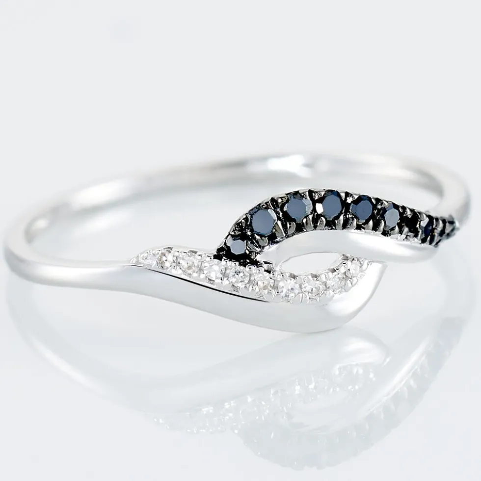 Bague Sculptural Or Blanc Diamant