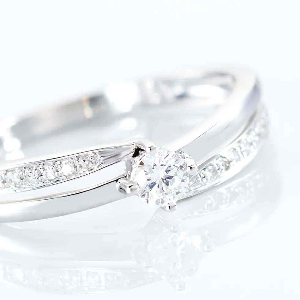 Bague Selene Or Blanc Diamant