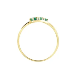 Bague Simma Or Jaune Diamant Et Emeraude