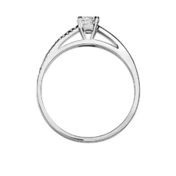 Bague Solitaire Alexandra Or Blanc Diamant