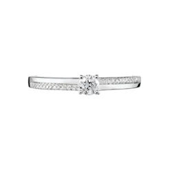 Bague Solitaire Alexandra Or Blanc Diamant