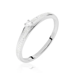 Bague Solitaire Alexandra Or Blanc Diamant