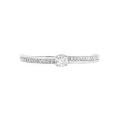 Bague Solitaire Alexandra Or Blanc Diamant
