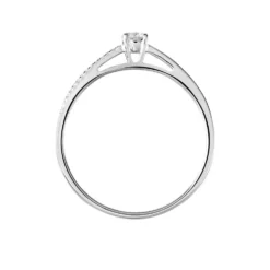 Bague Solitaire Alexandra Or Blanc Diamant