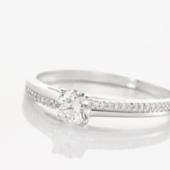 Bague Solitaire Alexandra Or Blanc Diamant