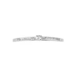 Bague Solitaire Alexandra Or Blanc Diamant