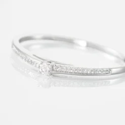 Bague Solitaire Alexandra Or Blanc Diamant