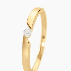 Bague Solitaire Anilie Or Jaune Diamant