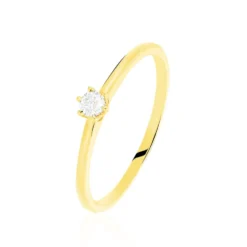 Bague Solitaire Annelies Or Jaune Diamant