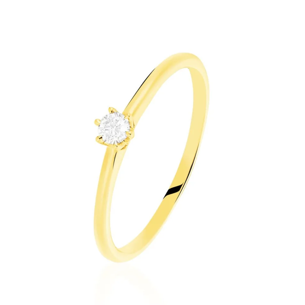 Bague Solitaire Annelies Or Jaune Diamant