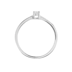 Bague Solitaire Asia Or Blanc Diamant