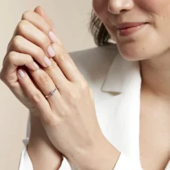 Bague Solitaire Athena Or Blanc Diamant
