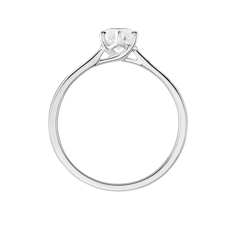Bague Solitaire Athena Or Blanc Diamant